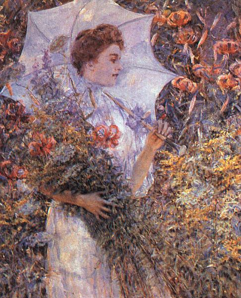Robert Reid The White Parasol oil painting picture